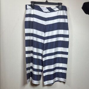 (R) TRINA TURK Navy and White Striped Pants, size  6